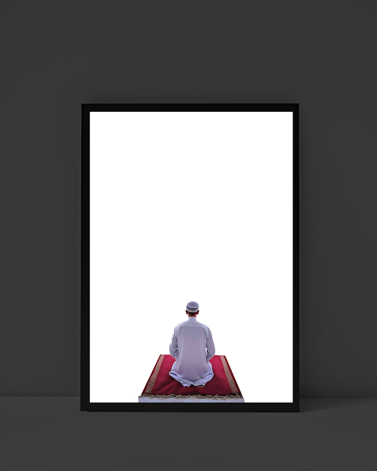 Prayer Mat Man - Glowing Frame